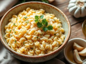 Knoblauch-Parmesan-Orzo einfaches Rezept