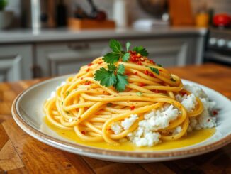 Spaghetti Aglio e Olio mit Reis